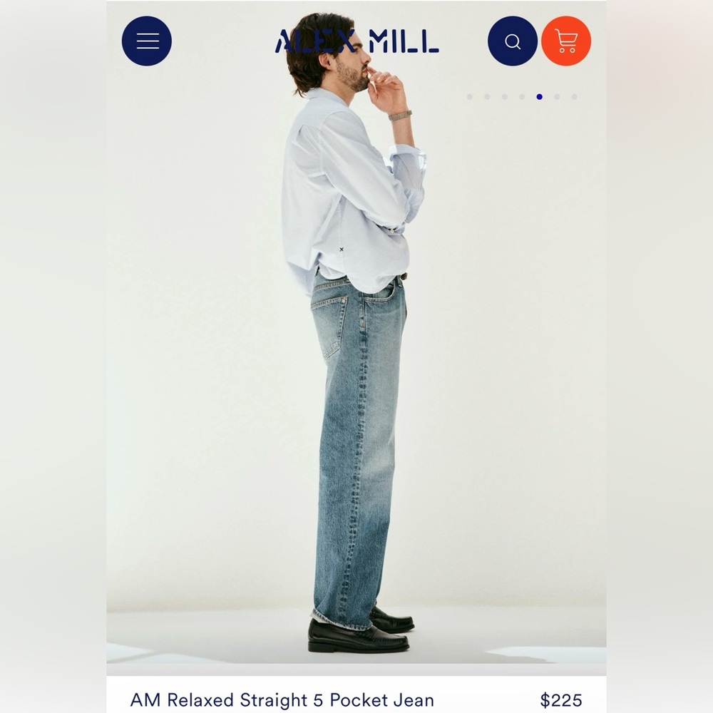 Alex Mill Relaxed Straight 5 Pocket Men’s Jean - Picture 11 of 12